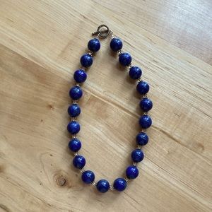 Custom blue bead necklace